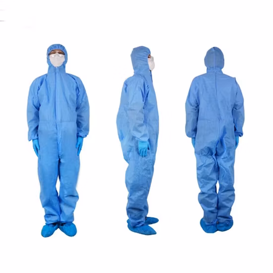 High Quality Workwear Disposable Coverall Type 5/6 Microporous Combined with SMS Overall