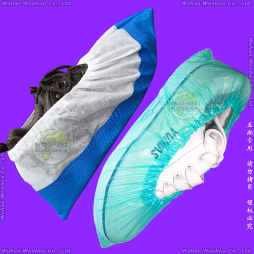 Cubierta de zapato de plástico PE/CPE impermeable desechable para laboratorio